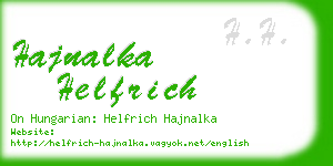 hajnalka helfrich business card